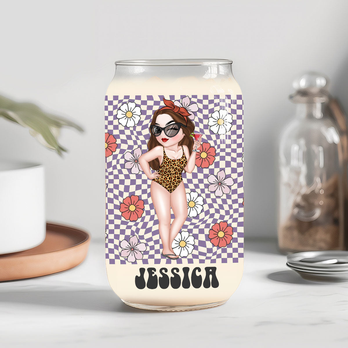 Retro Style - Personalized Custom Glass Can