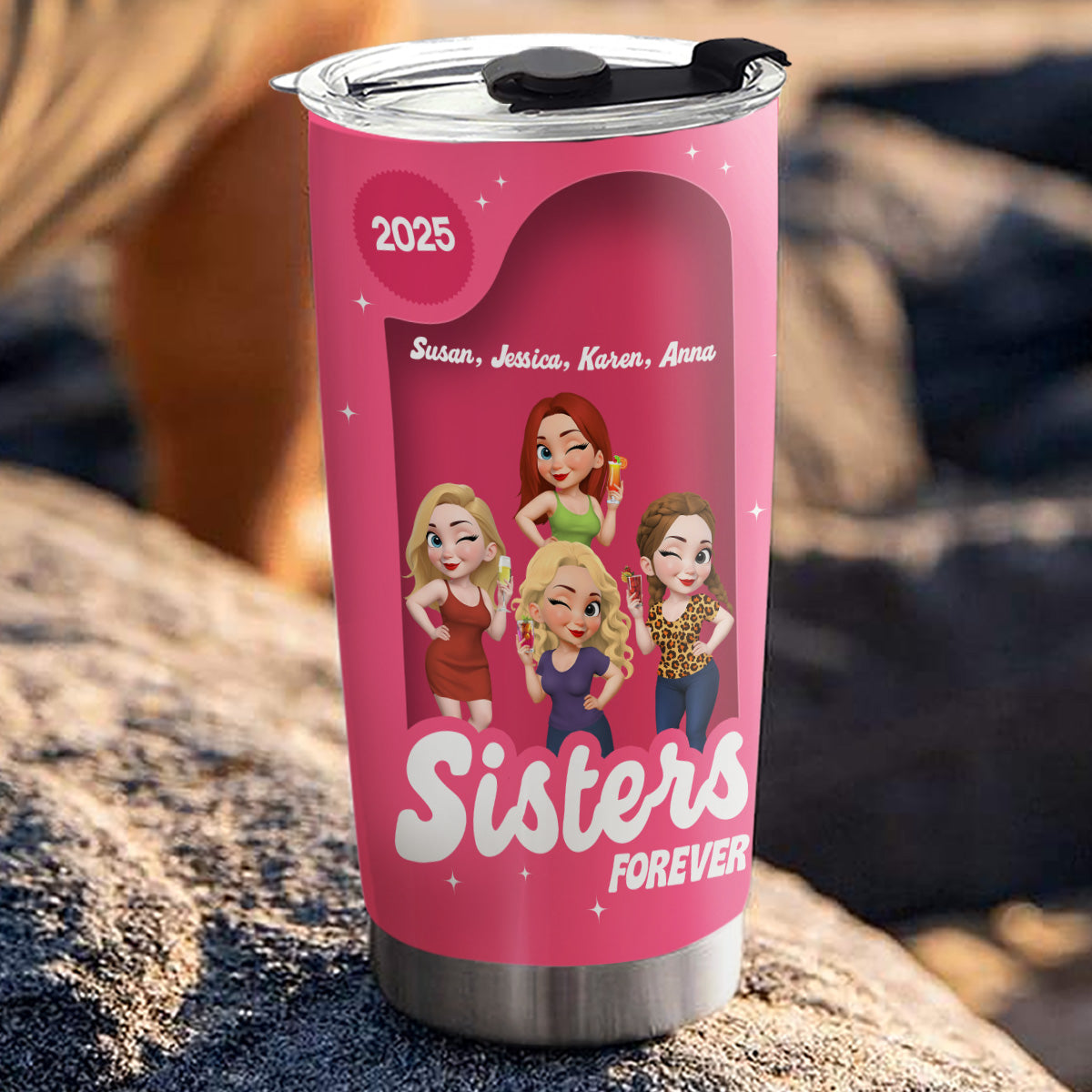 Sisters Besties Forever Box - Personalized Custom Tumbler