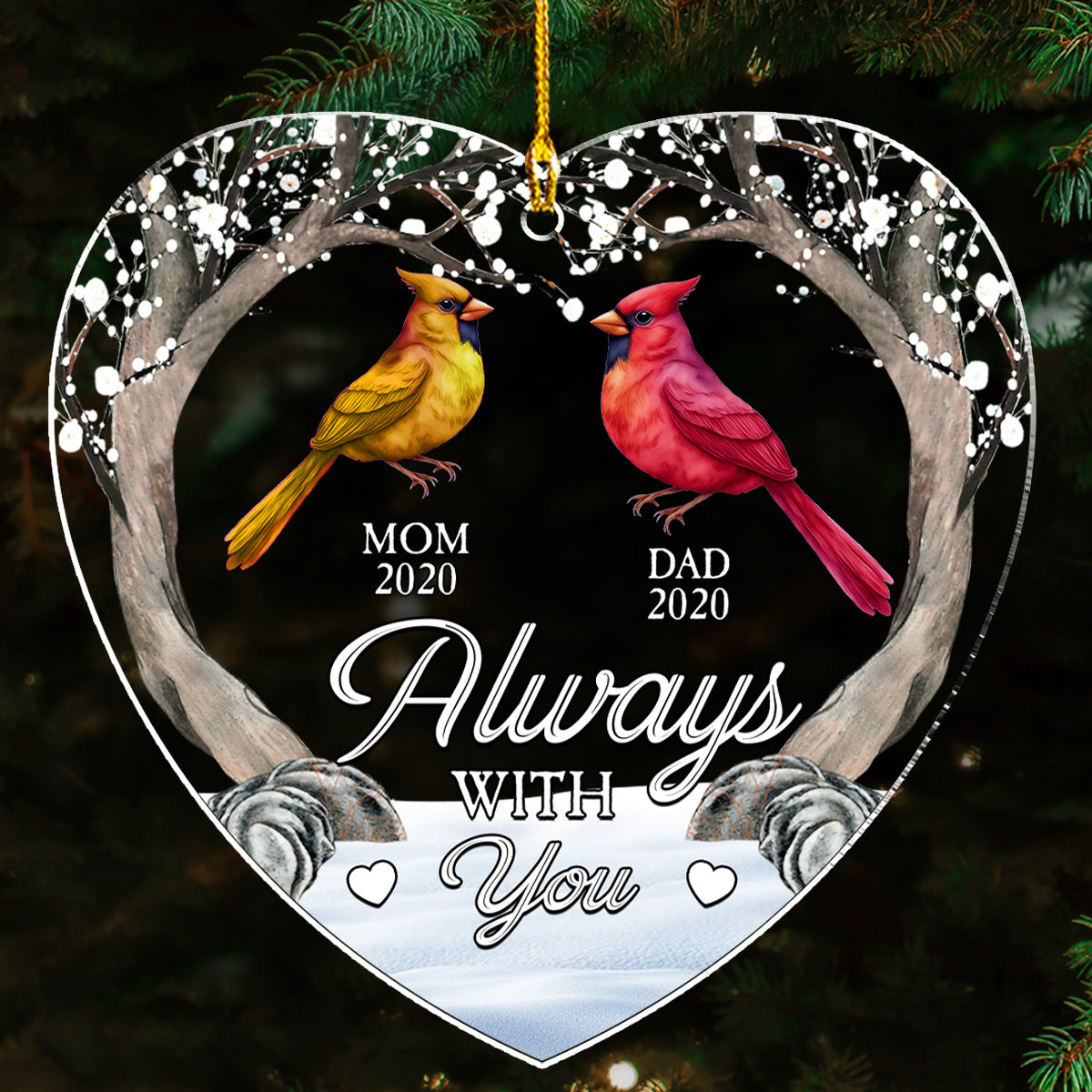 Always Beside You - Personalized Custom Acrylic Ornament