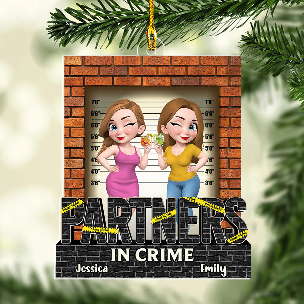 Partners In Crime - Personalized Custom Acrylic Ornament