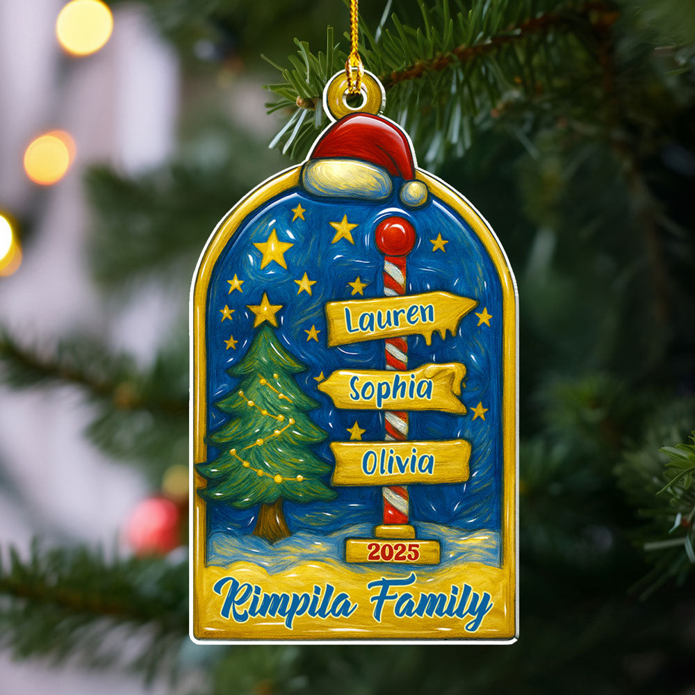 Family Brings Joy - Personalized Custom Acrylic Ornament