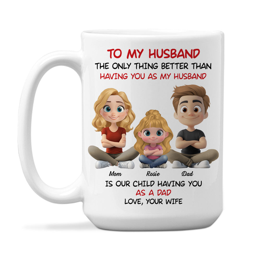 To My Husband Cartoonize - Personalized Custom Coffee Mug