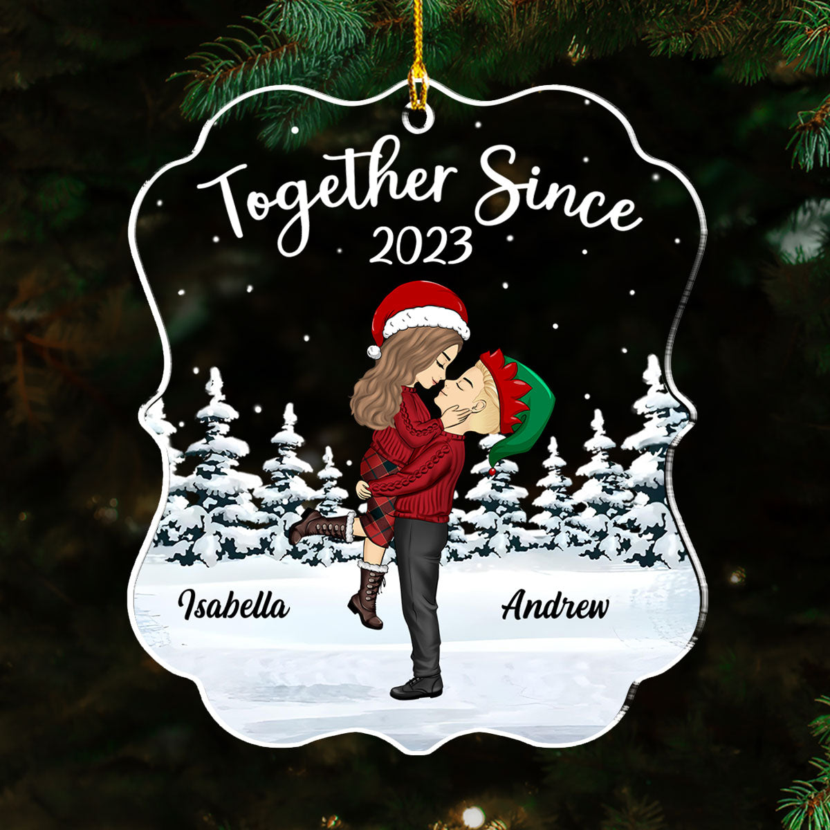 Together Since Christmas - Personalized Custom Acrylic Ornament