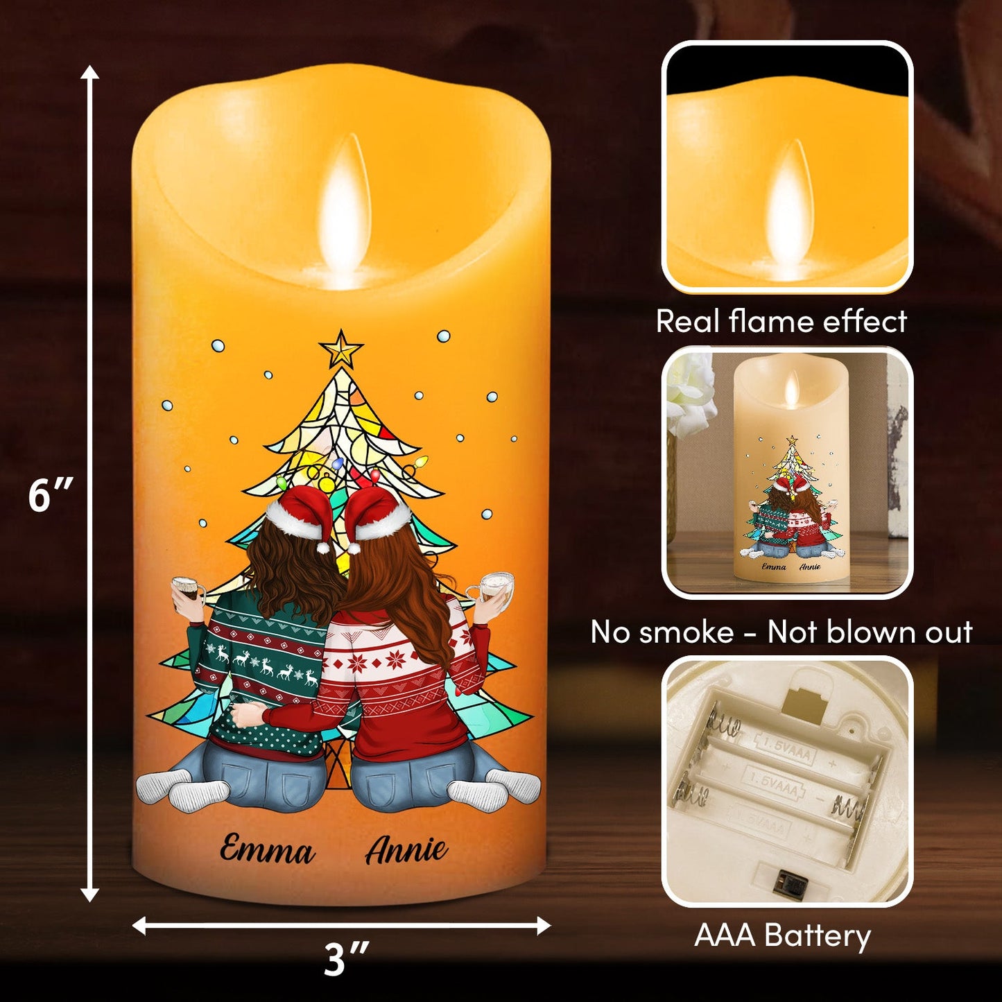 Friends Always Beside You - Personalized Custom LED Candle