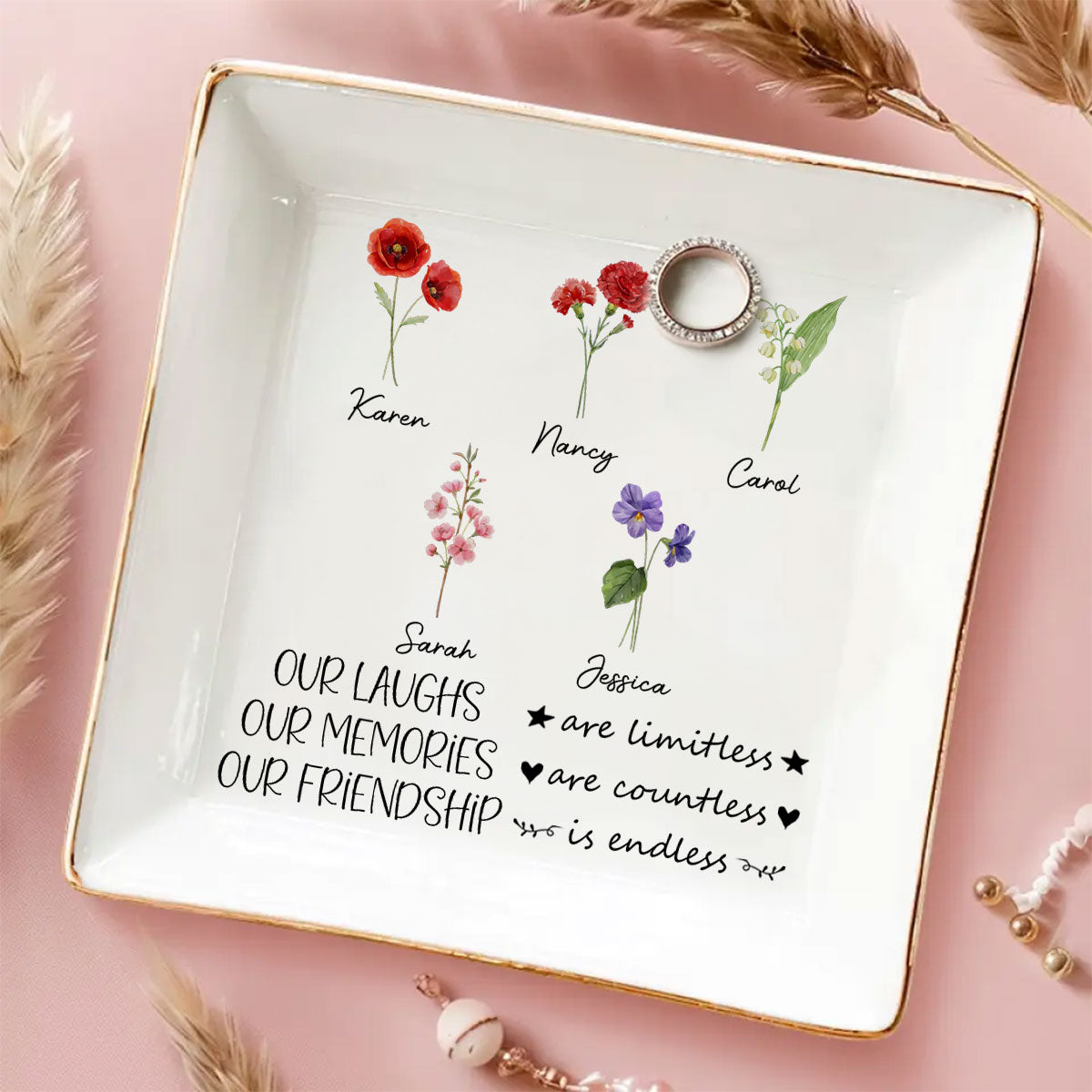 Friendship - Personalized Custom Jewelry Dish