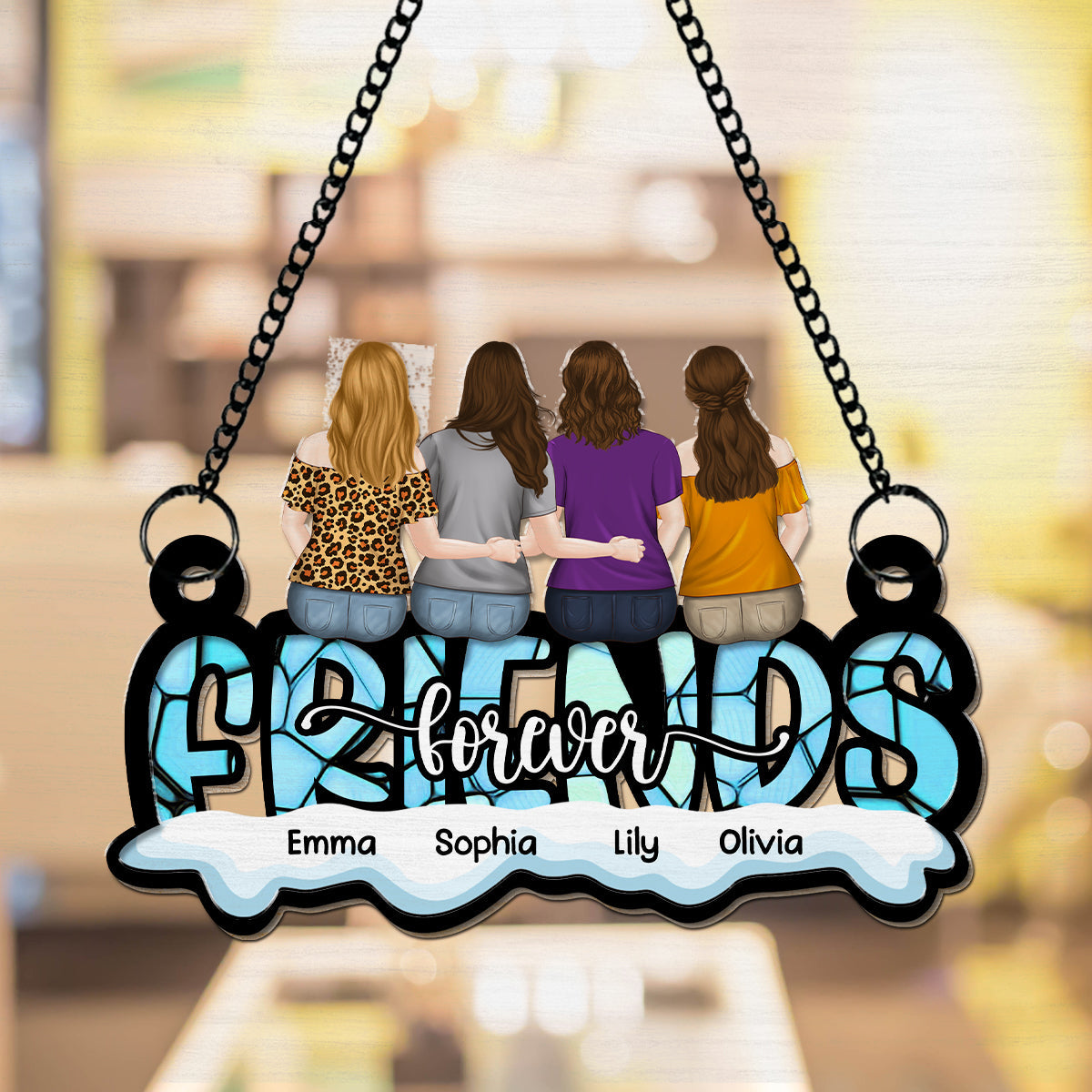 Besties Forever - Personalized Custom Suncatcher