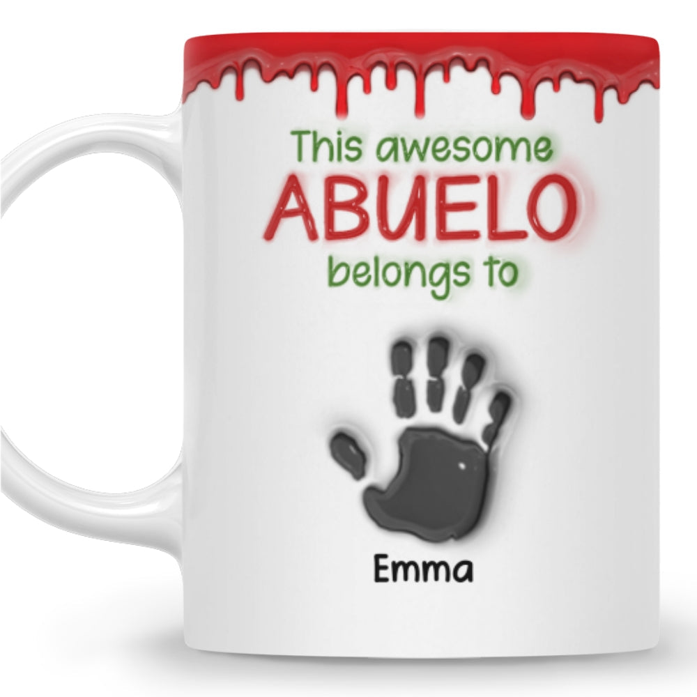 This Awesome Dad Belongs To Us - Personalized Custom 3D Inflated Effect Mug