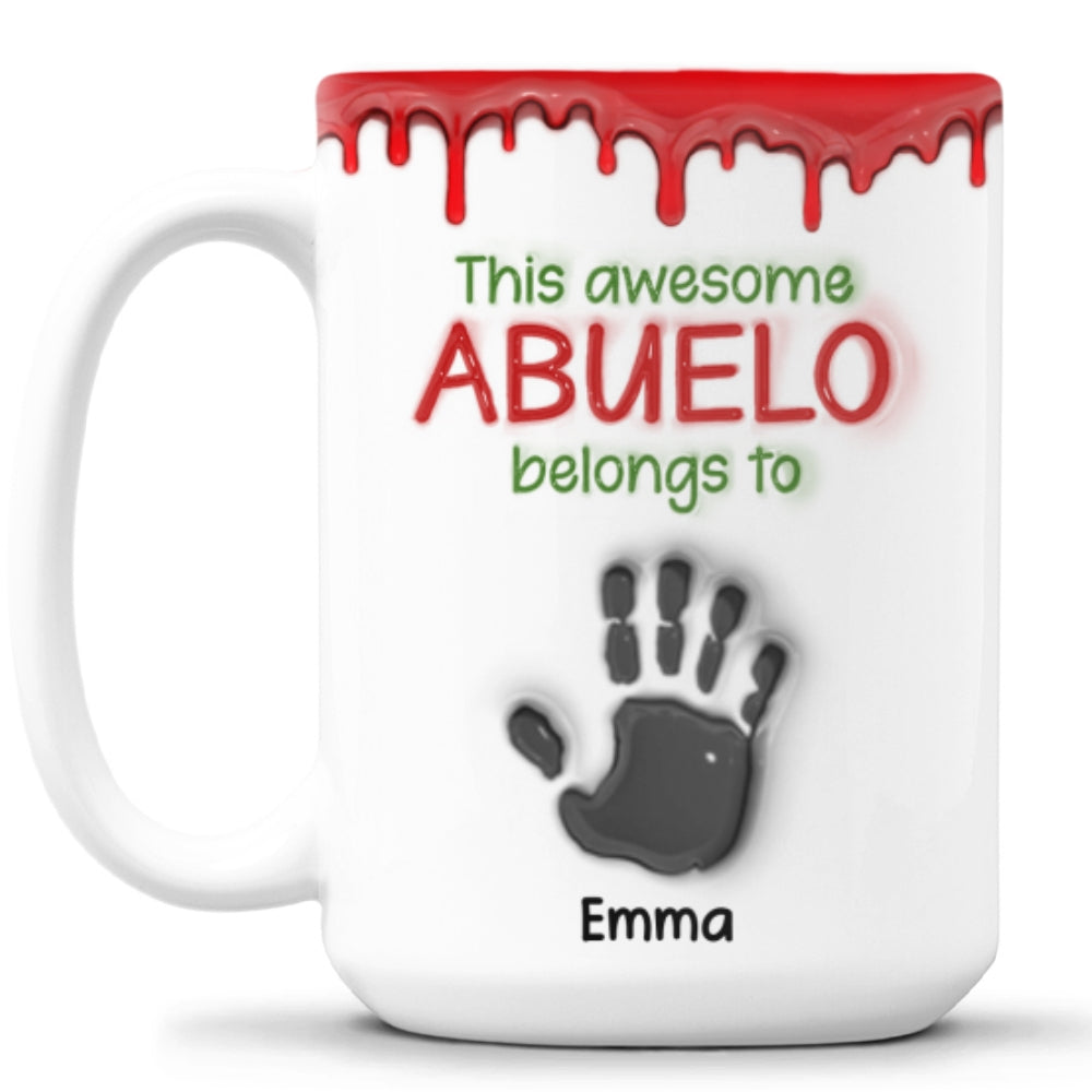 This Awesome Dad Belongs To Us - Personalized Custom 3D Inflated Effect Mug