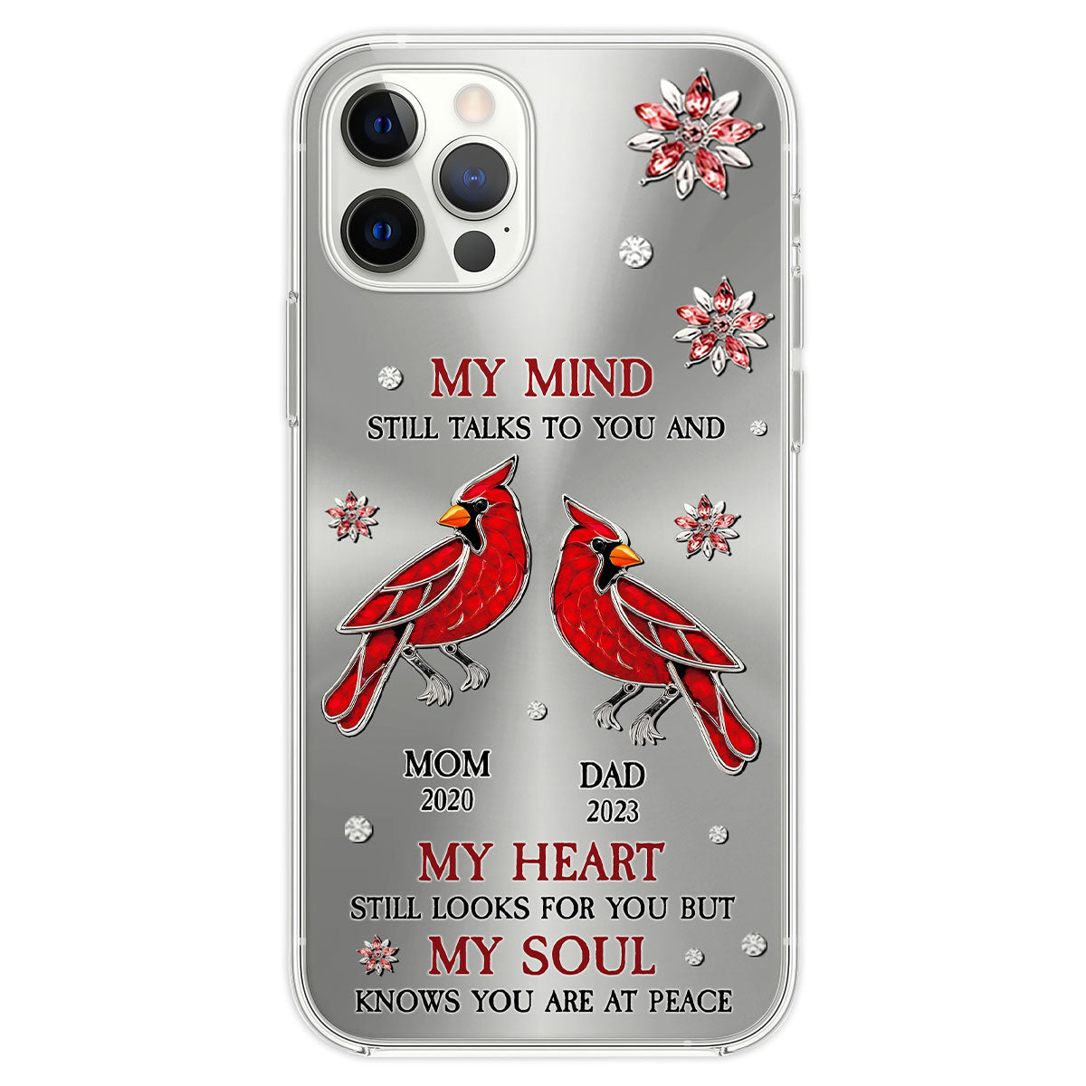 Cardinal Hummingbird My Mind My Heart My Soul - Personalized Custom Phone Case