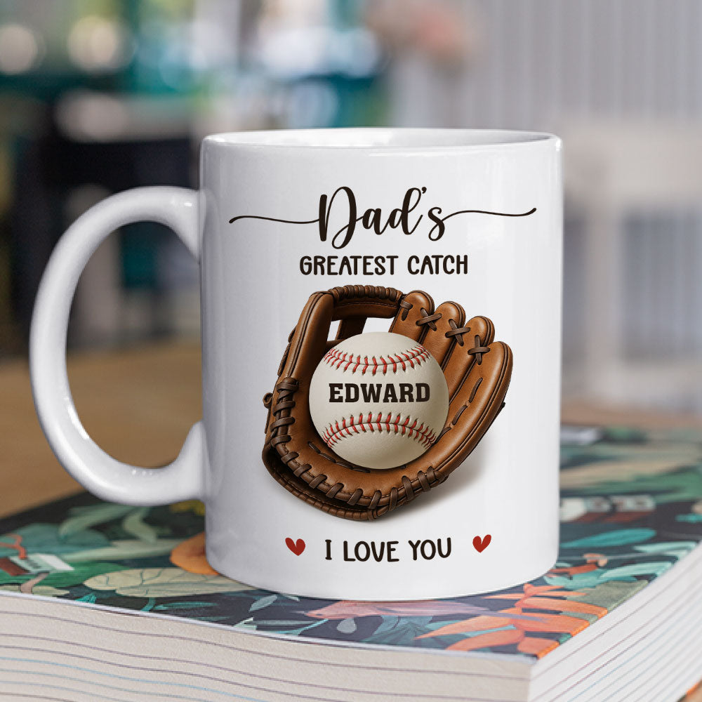 Baseball Dad - Personalized Custom Coffee Mug