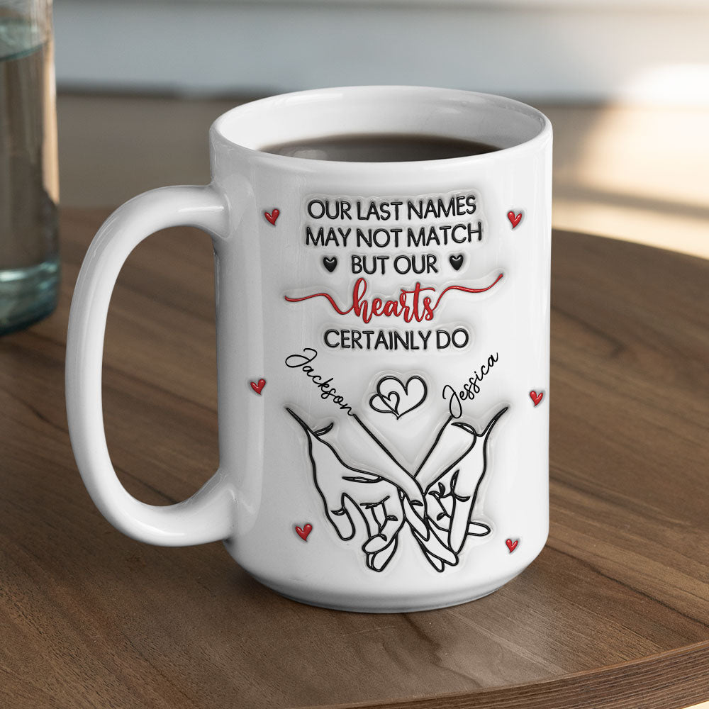 Our Hearts Truly Match - Personalized Custom 3D Inflated Effect Mug