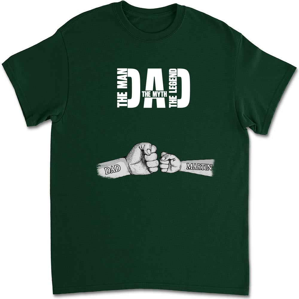 Dad The Man The Myth The Legend - Personalized Custom Shirt