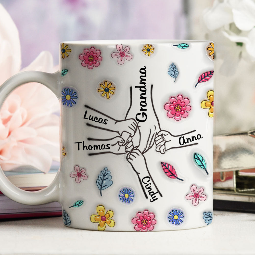 Hold My Hand And My Heart - Personalized Custom 3D Inflated Effect Mug