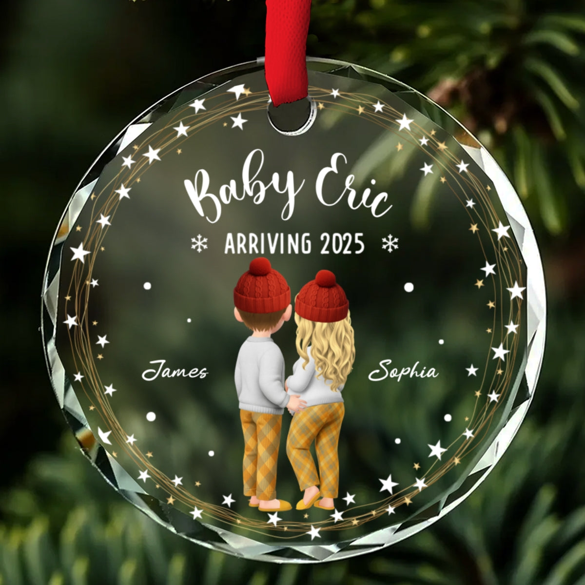 Arrive To The World - Personalized Custom Glass Ornament