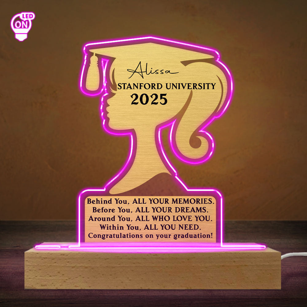 Congratulations On Your Graduation - Personalized Custom LED Light