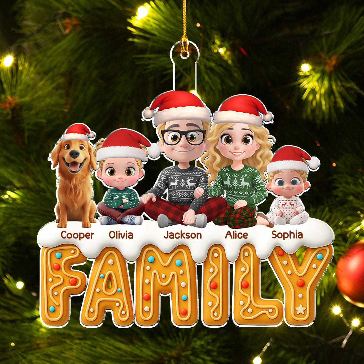 Family Of This Year - Personalized Custom Acrylic Ornament