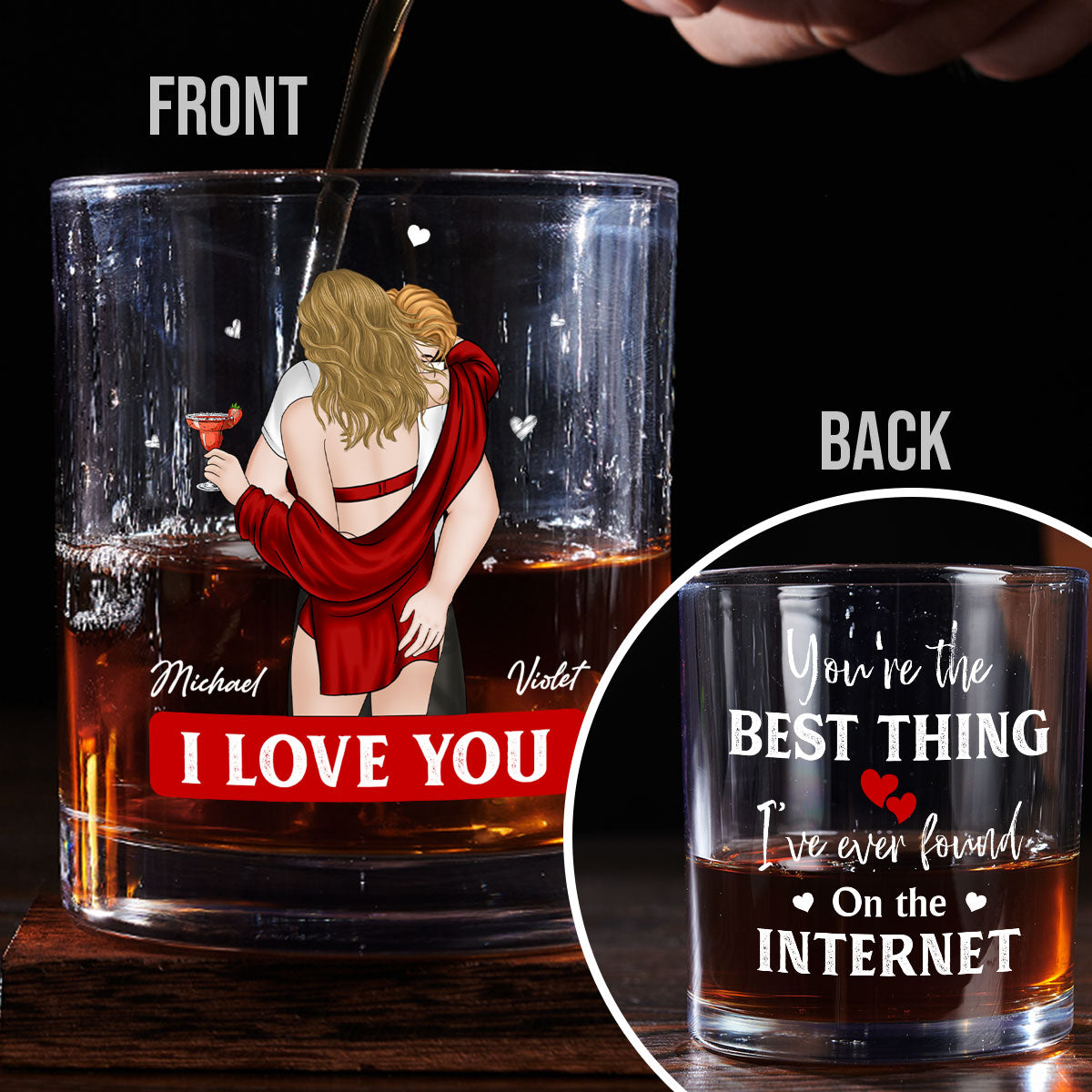 You Are The Best Thing - Personalized Custom Engraved Whiskey Glass