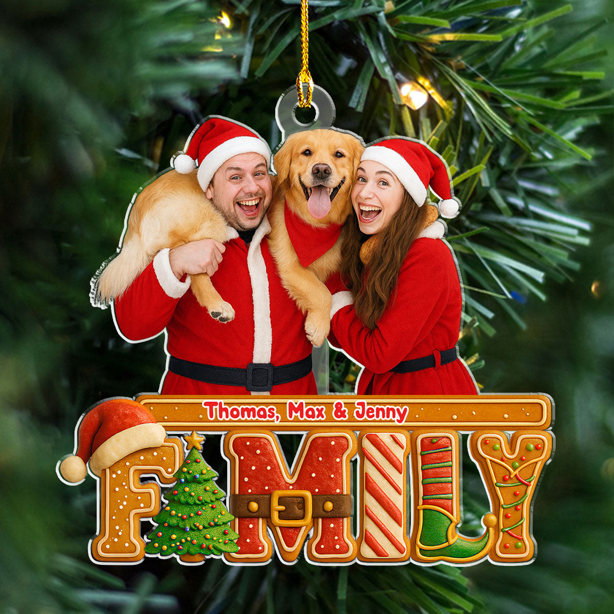 Our Christmas Cake Crew Photo - Personalized Custom Acrylic Ornament