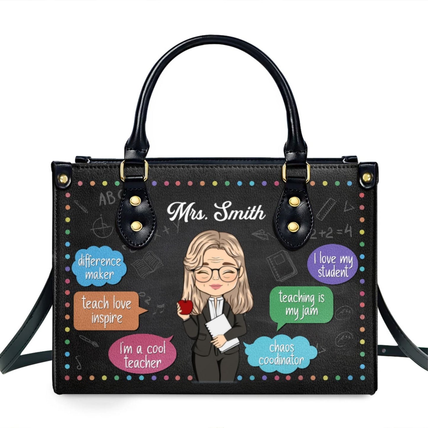 Teaching Is My Jam - Personalized Custom Leather Bag