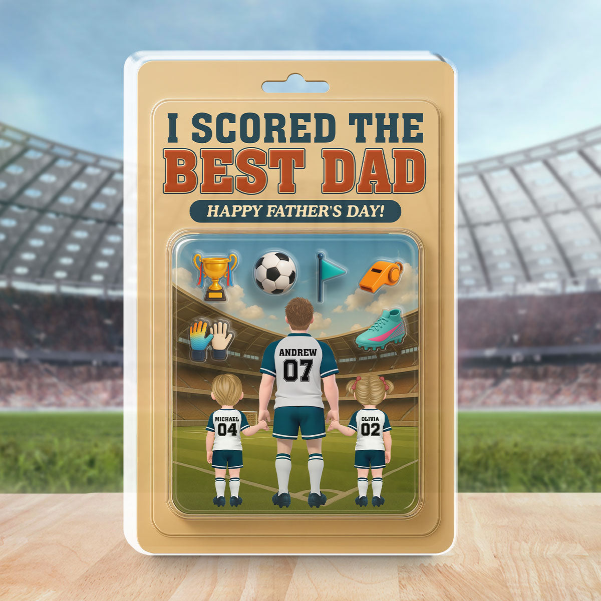 I Scored The Best Dad - Personalized Custom Acrylic Plaque