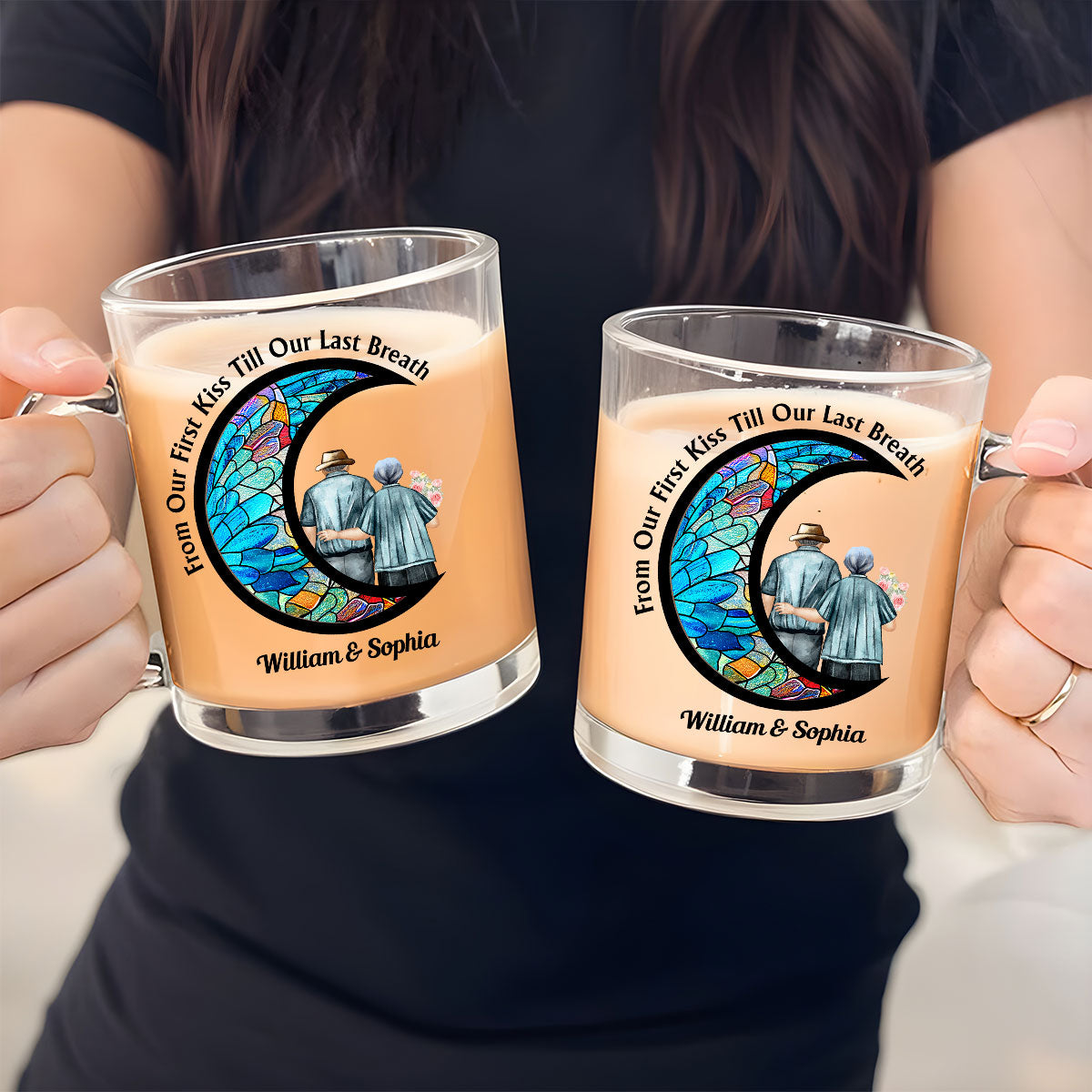 From Our First Kiss - Personalized Custom Glass Mug