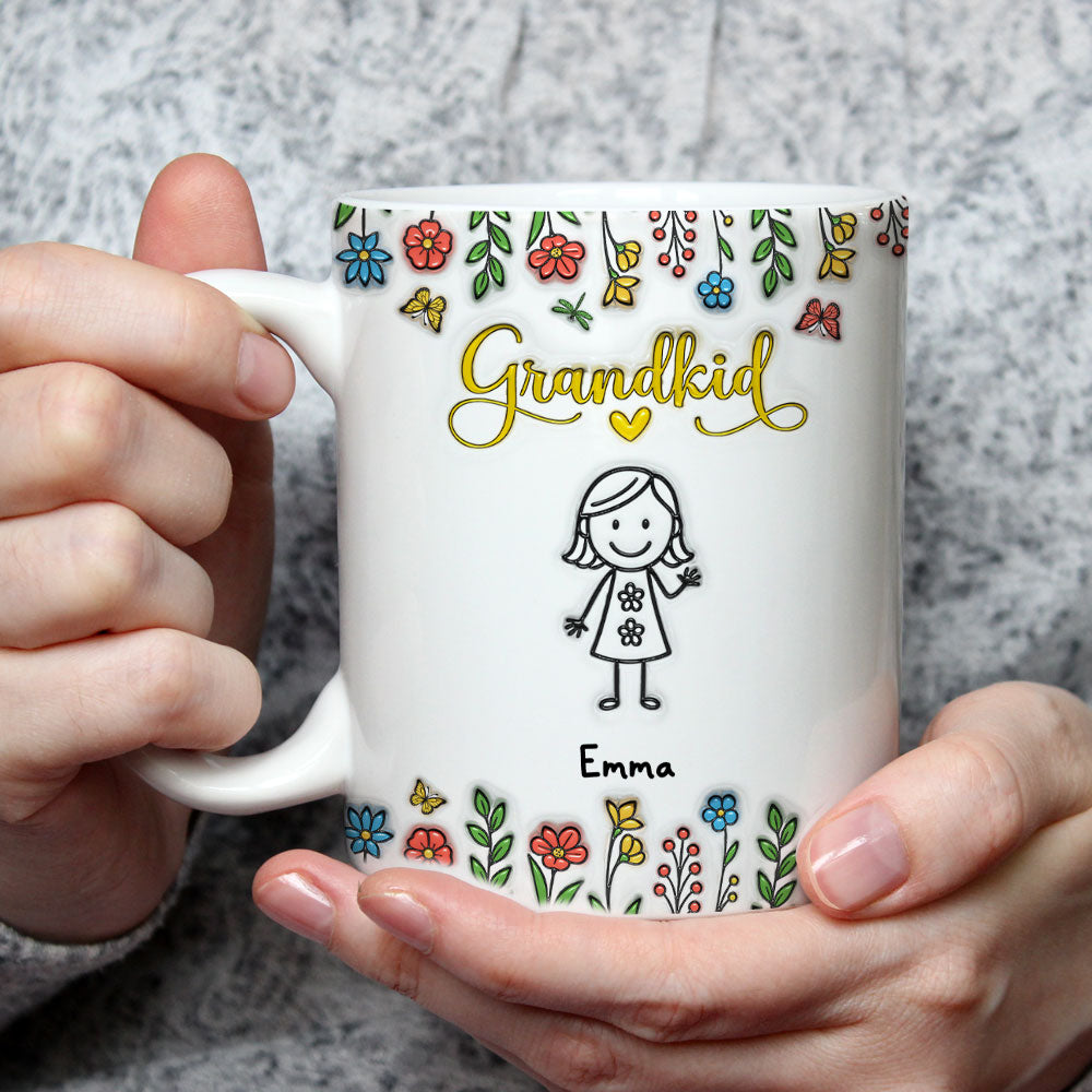 Grandkids Make Life Grand - Personalized Custom 3D Inflated Effect Mug