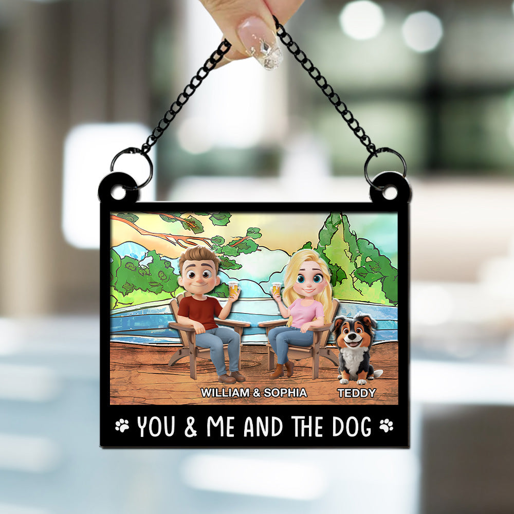 All I Need Is You And Our Dogs - Personalized Custom Suncatcher