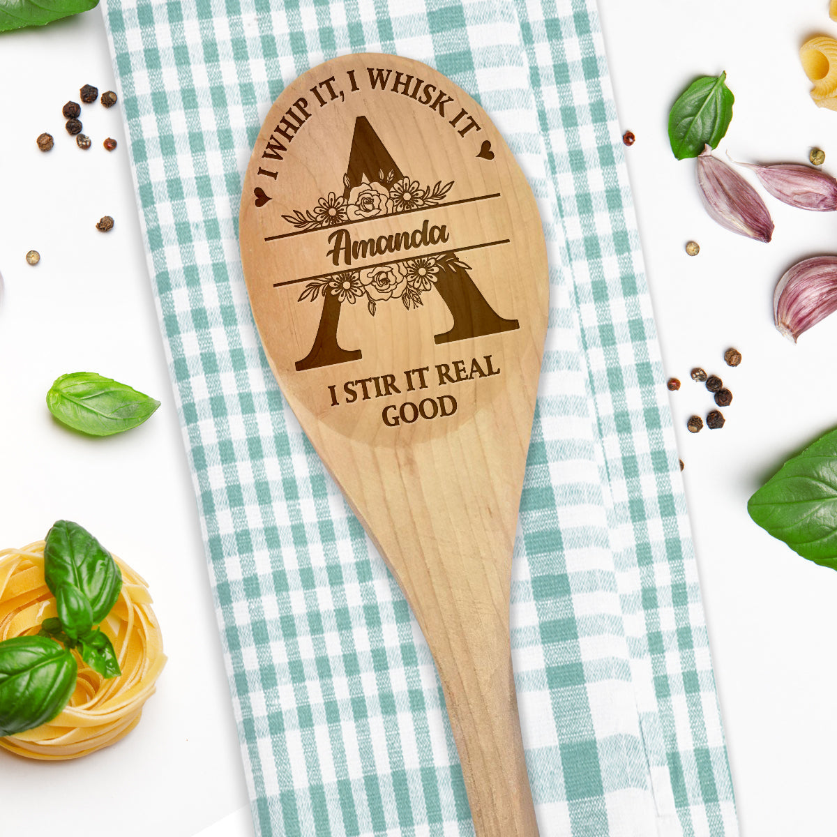 I Stir It Real Good - Personalized Custom Engraved Wooden Spoon