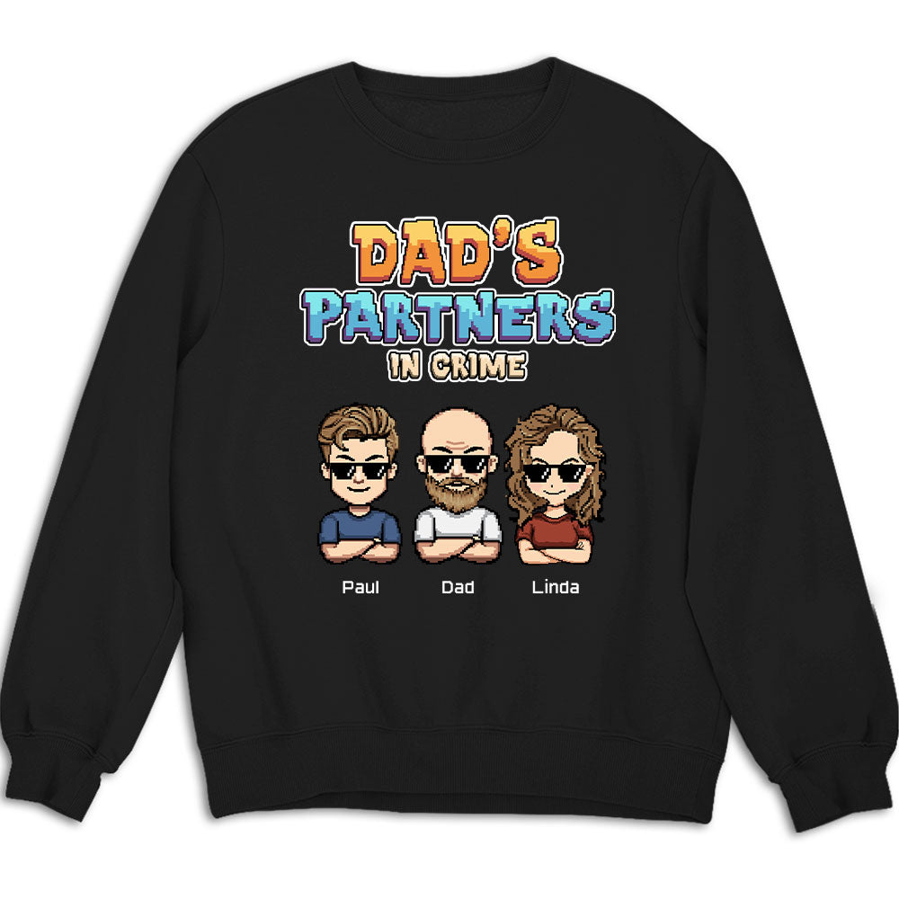 Dad Partners In Crime - Personalized Custom Shirt