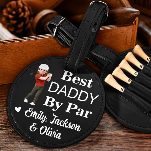 Best Daddy By Par - Personalized Custom Golf Tee Bag