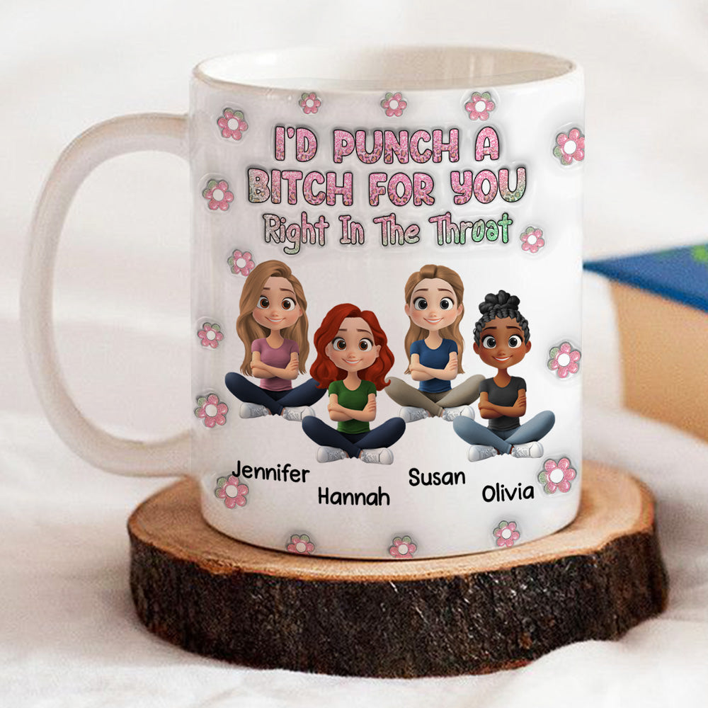 Sisters By Heart - Personalized Custom 3D Inflated Effect Mug