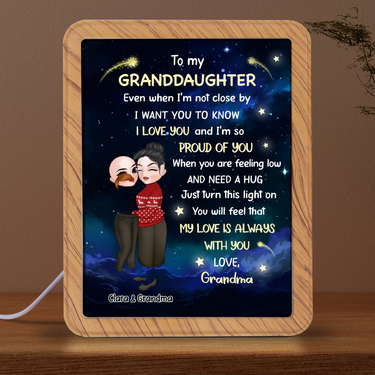 To My Granddaughter - Personalized Custom Magic Mirror