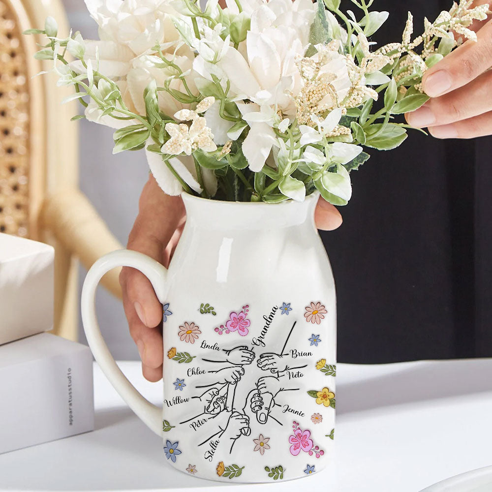 Nana Love - Personalized Custom 3D Inflated Effect Flower Vase