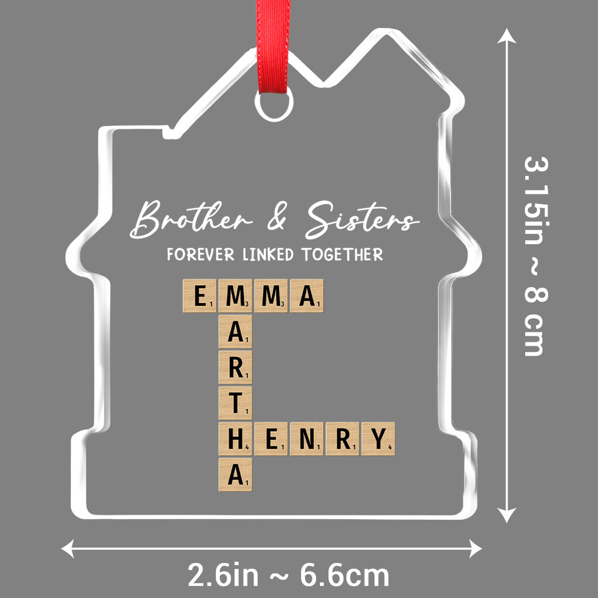 Family Roots Keep Us Together - Personalized Custom House Shaped Glass Ornament