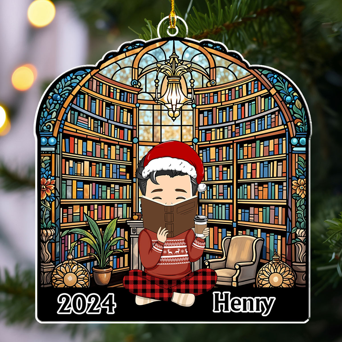 I Read Books - Personalized Custom Acrylic Ornament