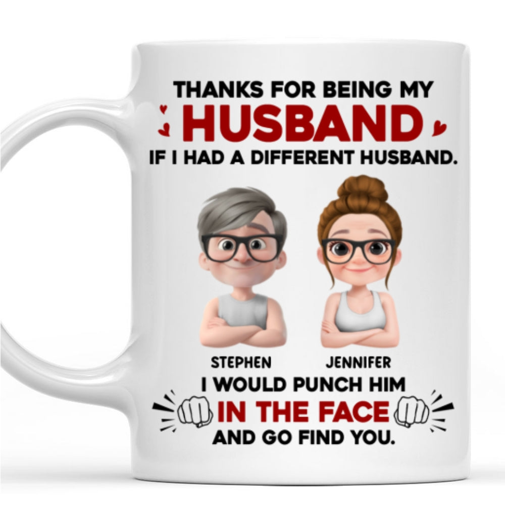 Thanks For Being My Husband 2 - Personalized Custom Coffee Mug