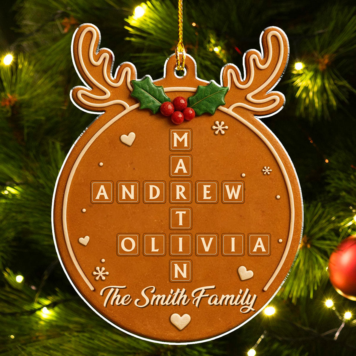Ginger Bread - Personalized Custom Acrylic Ornament
