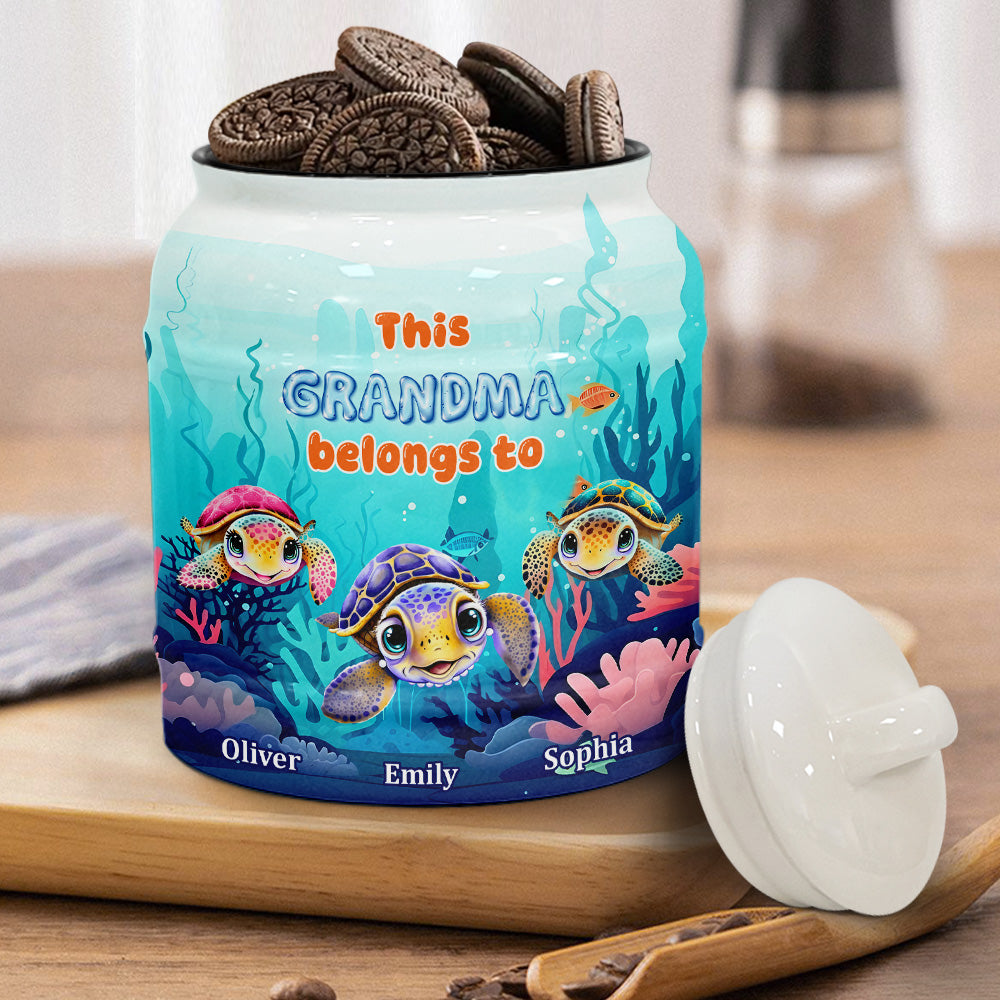 Grandma Turtle - Personalized Custom Ceramic Jar