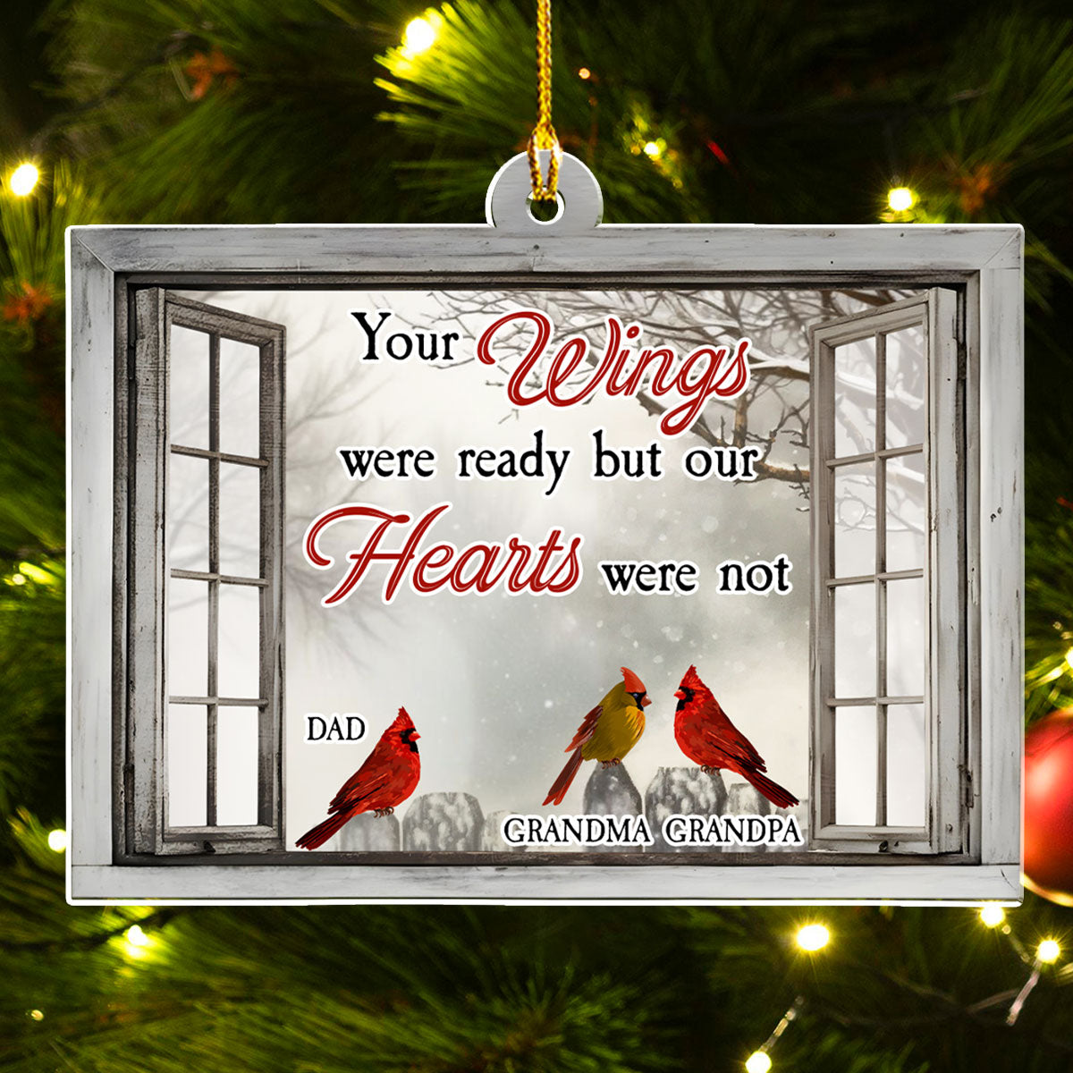 Beautiful Cardinal - Personalized Custom Acrylic Ornament