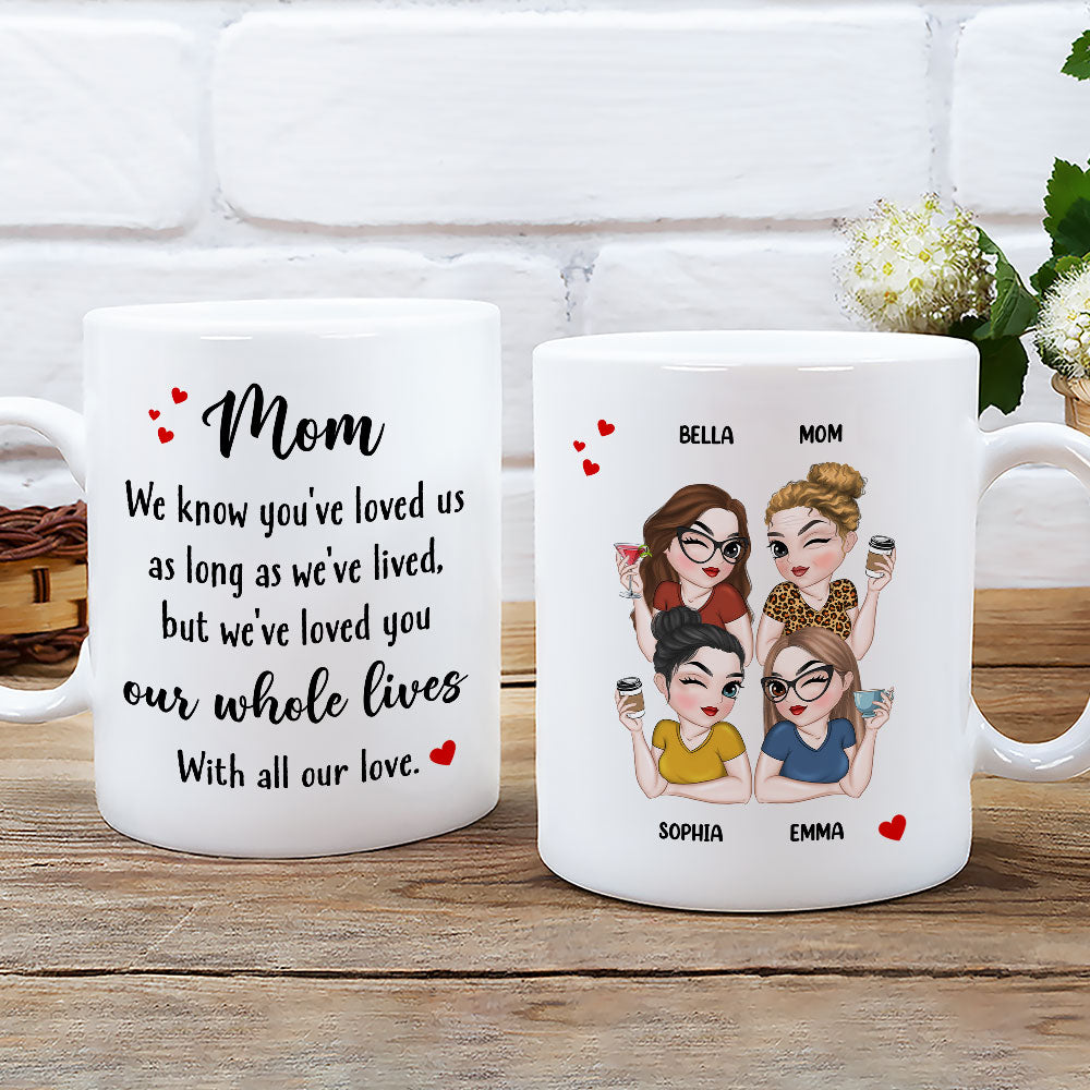 Mom Our Love For You Is Endless - Personalized Custom Coffee Mug