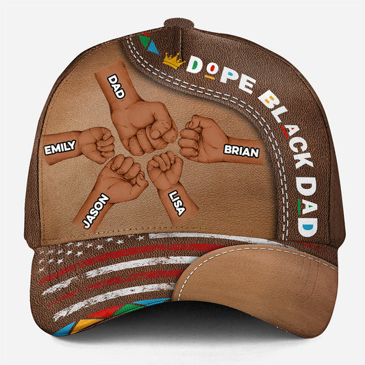 Dope Black Dad - Personalized Custom Classic Cap