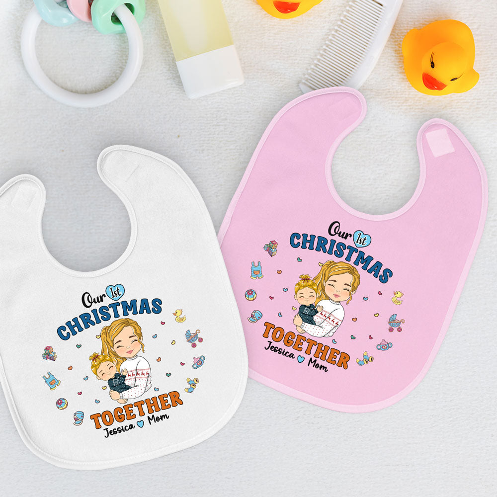 1st Mothers Day Together - Personalized Custom Baby Bib