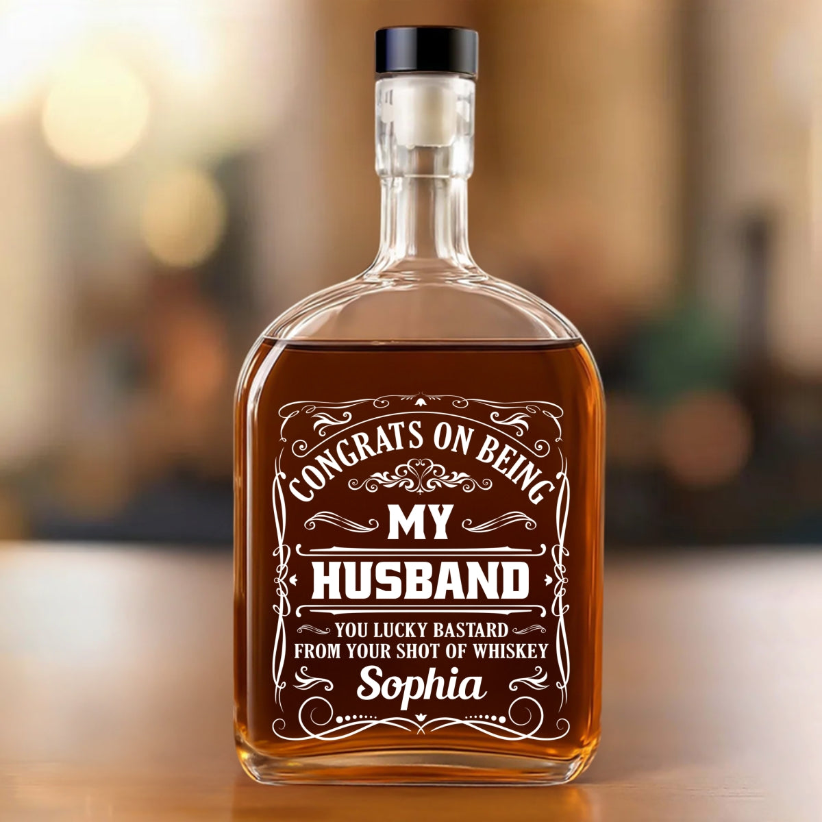 Being My Husband - Personalized Custom Spirits Decanter