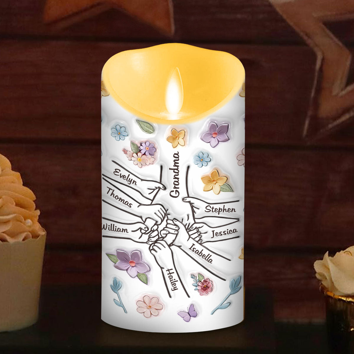 You Hold My Hand Also My Heart - Personalized Custom 3D Inflated LED Candle