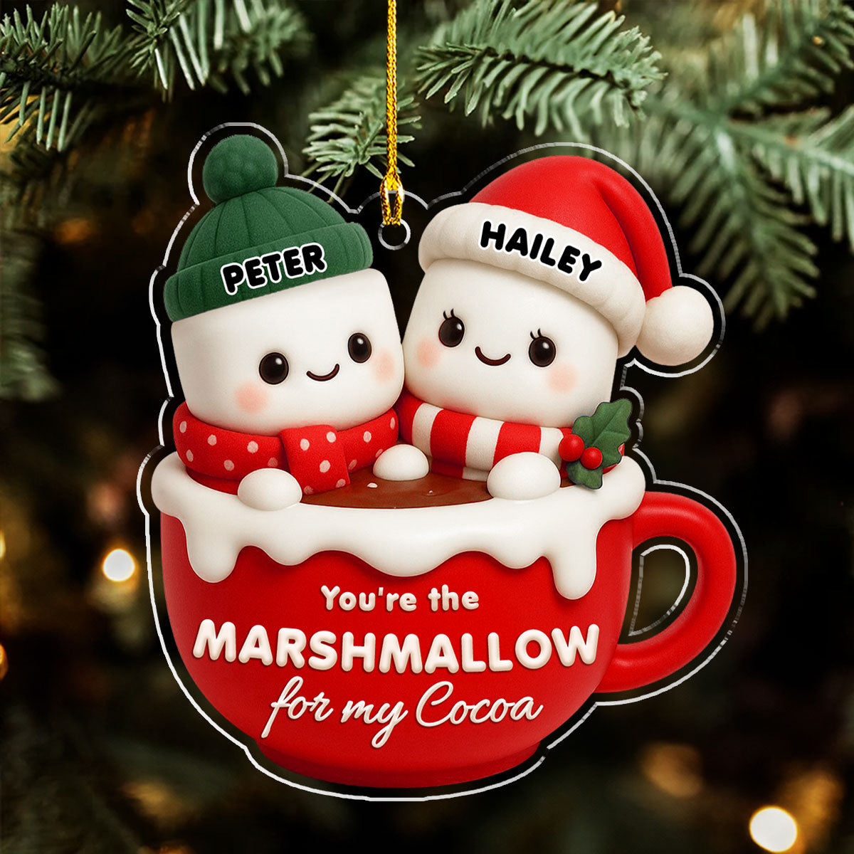 You Are The Marshmallo - Personalized Custom 3D Effect Acrylic Ornament
