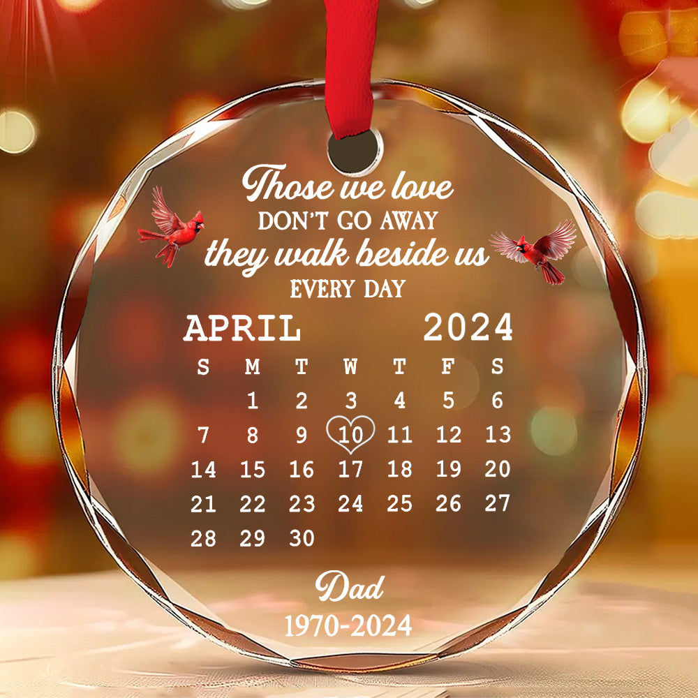 With Us Always - Personalized Custom Glass Ornament