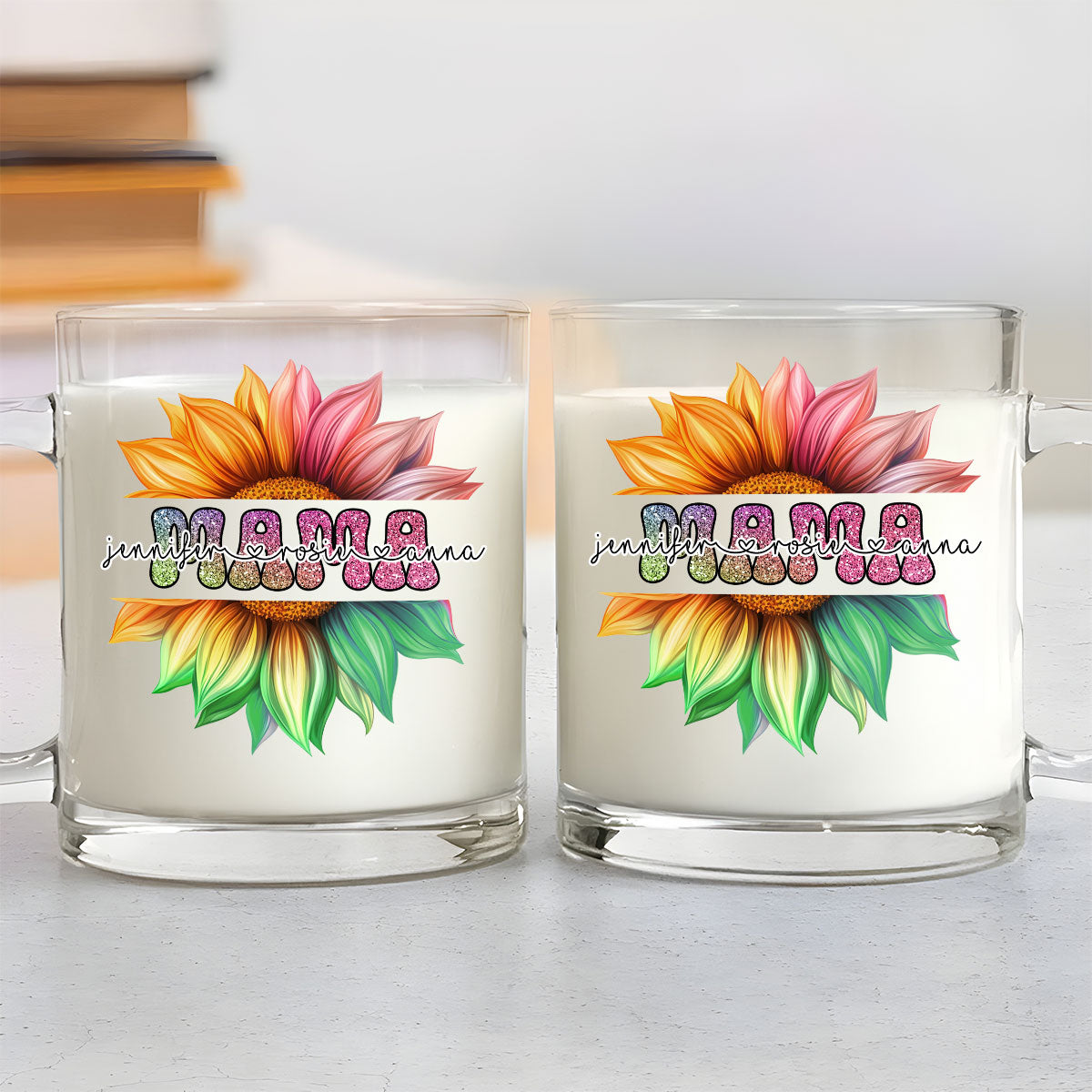 Nana We Always Love You - Personalized Custom Glass Mug