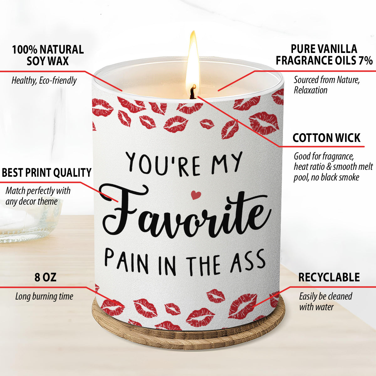 My Favourite Pain - Personalized Custom Candle