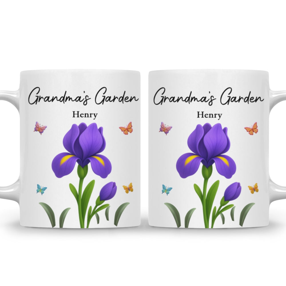 Grandma Garden Flowers - Personalized Custom Coffee Mug