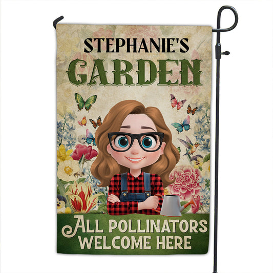 Welcome Here All Pollinators - Personalized Custom Flag